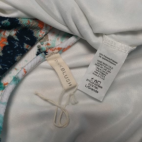 NWOT Pinkblush floral Maternity midi Dress Size L - Picture 16 of 17